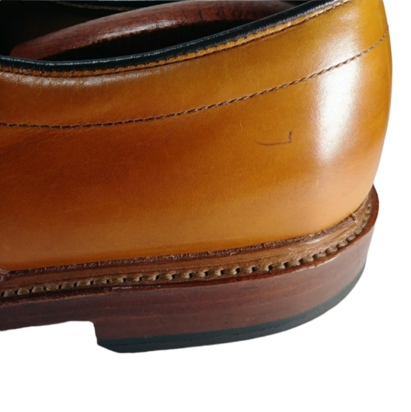 Allen Edmonds Hillcrest Oxfords Derby Bicycle Toe Caramel Honey 12 A Narrow - Picture 5 of 8